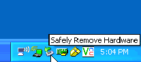 Windows XP: safely remove hardware